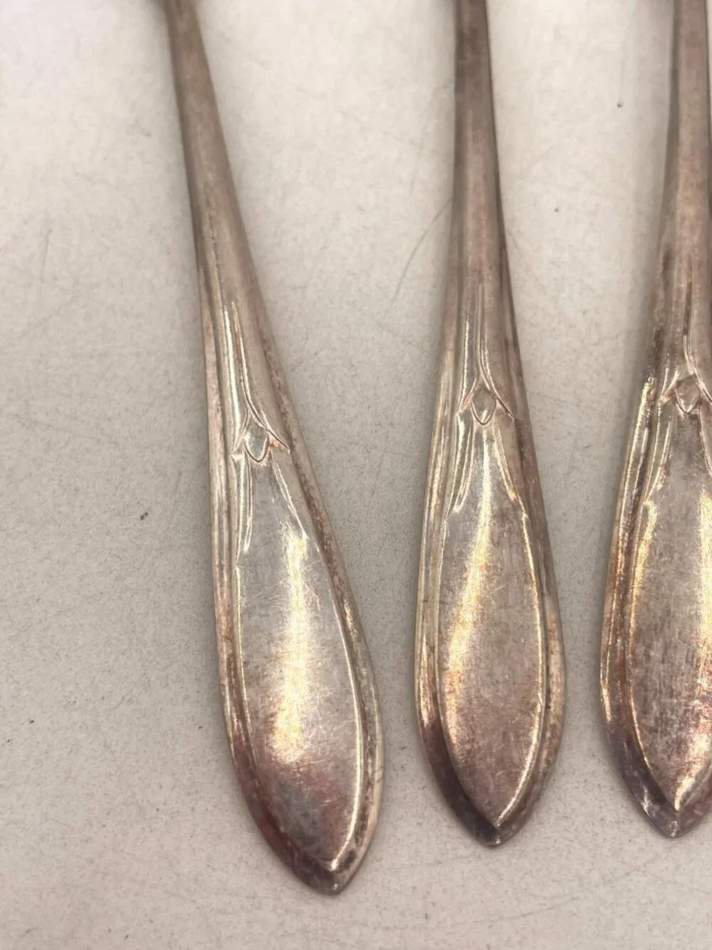 Wm Rogers Mfg Co Original Silverplate Vintage Relish Pickle Forks Set Of 6